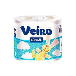 Veiro бумага туалетная Classic многослойная (2 слоя) 4 шт белая 5С24 раздела Туалетная бумага
