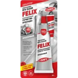 Профессиональный герметик-прокладка FELIX (прозрачный) 85г раздела Автомобильные смазки