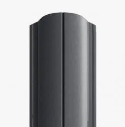 Штакетник металлический ГРАФФИТ МП ELLIPSE-O 19*126 (ПЭ-01-7024/7024-04)-1,5м двухсторонний раздела Металлический профиль