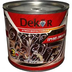 Грунт-эмаль  3 в 1 алкидная  "Decor" вишнёвая  0,9кг 50-038  раздела Эмаль по металлу