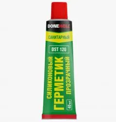 Герметик DoneWell силиконовый санитарный прозрачный 40 мл DST-120 раздела Герметики