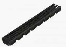 Лоток водоотоводный S'park ЛВ-10.14.07-ПП пластиковый серый с решеткой пластиковой кл.А (комплект) раздела Линейный водоотвод