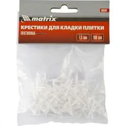 Крестики, 1,5 мм, для кладки плитки, 100 шт.// MATRIX раздела Керамическая плитка