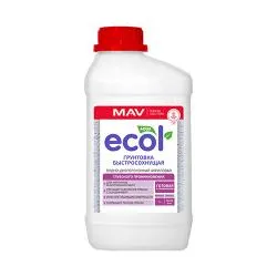 Грунт ВД-АК-06 ECOL быстросохнущая 1л раздела Грунт для минеральных поверхностей