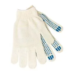 Перчатки трикотажные, ПВХ-покрытие "Точка"из 4-х нитей, 10 класс белого цвета раздела Перчатки трикотажные, в т.ч. с покрытием