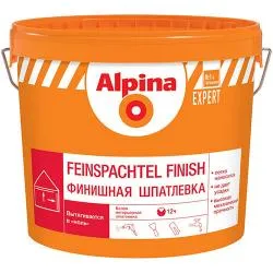Шпатлёвка белая Alpina EXPERT 15 кг Feinspachtel Finish раздела Шпатлёвка