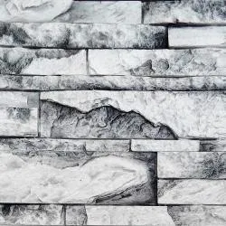 Декоративный гипсовый камень Сланец Карпатский белый мрамор Угол раздела Декоративный камень
