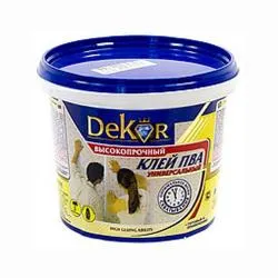 Клей ПВА "DEKOR" универсальный  0,9кг. раздела Строительные клея