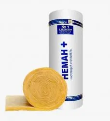 НЕМАН+ М-11 Лайт (100*1200*6250*1) (1 уп. = 7,5 м2/0,75 м3) пл 11,5-12кг/м3 1 под-30 шт раздела Стеклянная вата