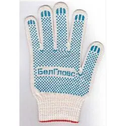 Перчатки х/б 10-й класс  180текс с пвх точкой(белые) раздела Перчатки трикотажные, в т.ч. с покрытием
