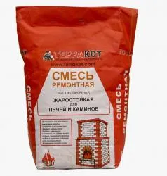 Смесь ремонтная  "Терракот" жаростойкая 5 кг раздела Печные смеси