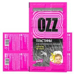Пластины сменные для уничтожения комаров к электрофумигатору, 020807 OZZ  - BABY, 10шт.  раздела Средства защиты от комаров, клещей, мух