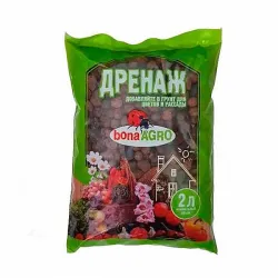 Дренаж керамзитовый bonaAGRO 2л, Мелкий, фр. 5-10мм раздела Грунты  для рассады, цветов