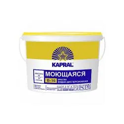 Краска ВД Капрал В-16 моющаяся 15 кг / 10 л раздела Краски интерьерные