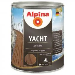 Alpina ЛАК для яхт (Alpina Yacht) глянцевый 0,750 л / 0,675 кг раздела Яхтный лак