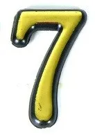 Цифра дверная АЛЛЮР  пластик "7" золото раздела Цифры