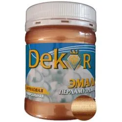 Эмаль акриловая перламутровая универсальная "DEKOR" бронза 0,23кг раздела Краски декоративные