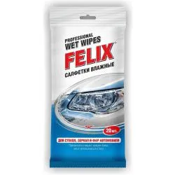 Салфетки влажные FELIX для стекол, зеркал и фар 20шт раздела Прочее