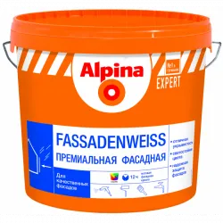 Alpina Краска EXPERT Fassadenweiss, База 3 прозрачная 2,35л/3,36 кг раздела Краски фасадные