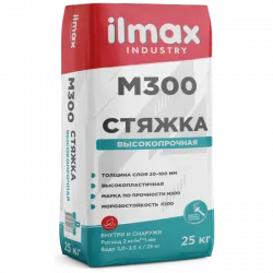 Пескобетон, "ilmax indastry стяжка М300" (20-100 мм). 25кг. раздела Смеси для пола