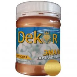 Эмаль акриловая перламутровая универсальная "DEKOR" золото 0,23кг раздела Краски декоративные