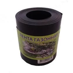 Лента газонная 10см х 10м прямая черная  раздела Декор газона