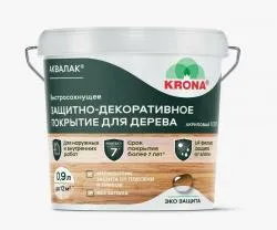 Лак защитно-декативный для дерева Аквалак "KRONA" орех 0,9л. раздела Универсальные лаки