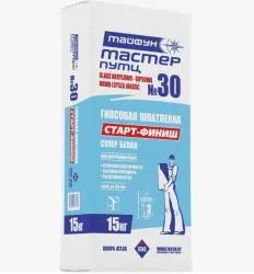 ТМАСТЕР №30, 20 кг шпатлевка гипсовая белая фин. РБ. раздела Шпатлёвка
