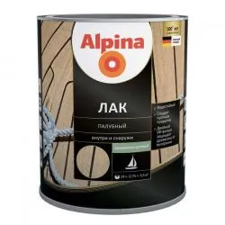 Alpina ЛАК палубный шелковисто-матовый, бесцветный 0,750 л / 0,67 кг раздела Яхтный лак