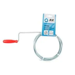 Трос сантехнический пружинный ф 6 мм длина 2,5 м AV Engineering(Китай) (AVE34006025) раздела Тросы для прочистки канализации