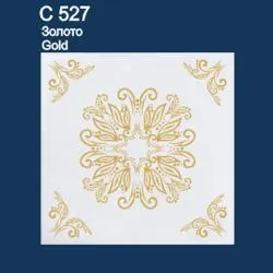 С527 Плитка потолочная экструд., Шелк золото раздела Потолочная плитка