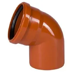 Отвод ПВХ оранж. Дн 110х67* (колено) раздела Наружные канализационные трубы и фитинги