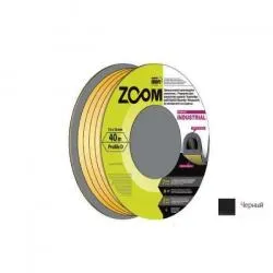 Уплотнитель гаражный "D" черный 14х12мм 40м ZOOM INDUSTRIAL сдвоенный профиль (2х20м) раздела Оконные доборные элементы