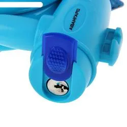 Замок навесной с тросом  ВС-Т10 (1000мм) техно аква раздела Замки велосипедные