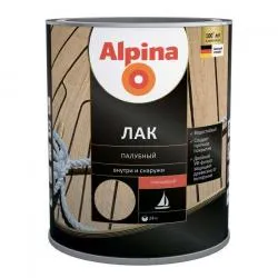 Alpina ЛАК палубный глянцевый, бесцветный 2,50 л / 2,23 кг раздела Яхтный лак