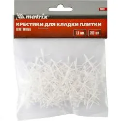 Крестики, 1,0 мм, для кладки плитки, 200 шт.// MATRIX раздела Керамическая плитка