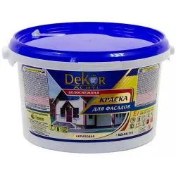 Краска ВД-АК 111 ГОСТ "DECOR" для фасадов белоснежная 7кг. раздела Краски фасадные