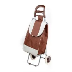 Сумка-тележка хозяйственная на колесах 30 кг, коричневая, полоска, PERFECTO LINEA раздела Тележки