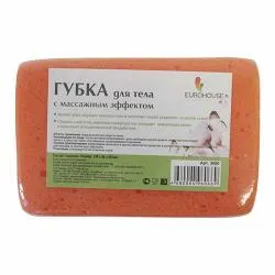 Губка д/тела прям. с массажным слоем, 140*90*50мм, 1/66  ЕВ 3680  раздела Мочалки, губки