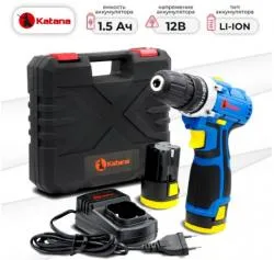 Дрель-шуруповерт аккумуляторная KATANA PROdrive 1215 раздела Дрели-шуруповерты