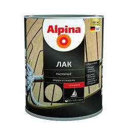 Alpina ЛАК палубный глянцевый, бесцветный 0,750 л / 0,67 кг раздела Яхтный лак