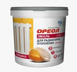 Эмаль для радиаторов отопления "ОРЕОЛ" термост. акриловая для внутр. работ белая 0,5кг. раздела Эмаль для радиаторов