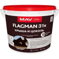ВД-АК-1031 Краска FLAGMAN 31к крыша и цоколь графит матовая 3л (4кг.) раздела Краски для крыш и цоколей
