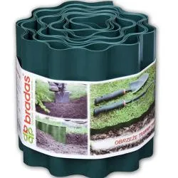 Лента газонная полипропилен. 9 м * 20 см зеленая волнистая  ЛГЗВ20 раздела Декор газона