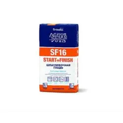 Шпатлевка "ACRYL-PUTZ SF16 START+FINISH шпатлевочная гладь  2кг РБ раздела Шпатлёвка