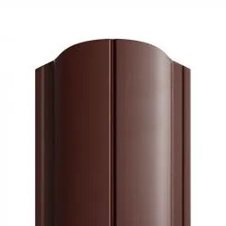 Штакетник металлический ШОКОЛАДНЫЙ МП ELLIPSE-O 19*126 (ПЭ-01-8017-04)-1,2м раздела Металлический профиль