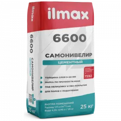 Самонивелир (5-50 мм)  "ilmax 6600" 25кг. (поддон 42 шт.) раздела Смеси для пола