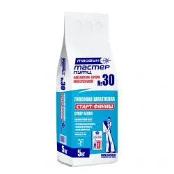 Шпатлевка белая гипсовая «Старт-финиш «Тайфун Мастер» №30 5кг раздела Шпатлёвка