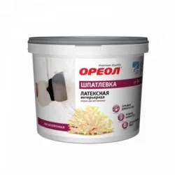 Шпатлевка интерьерная  ОРЕОЛ  водно-дисперсионная латексная 4кг раздела Шпатлёвка